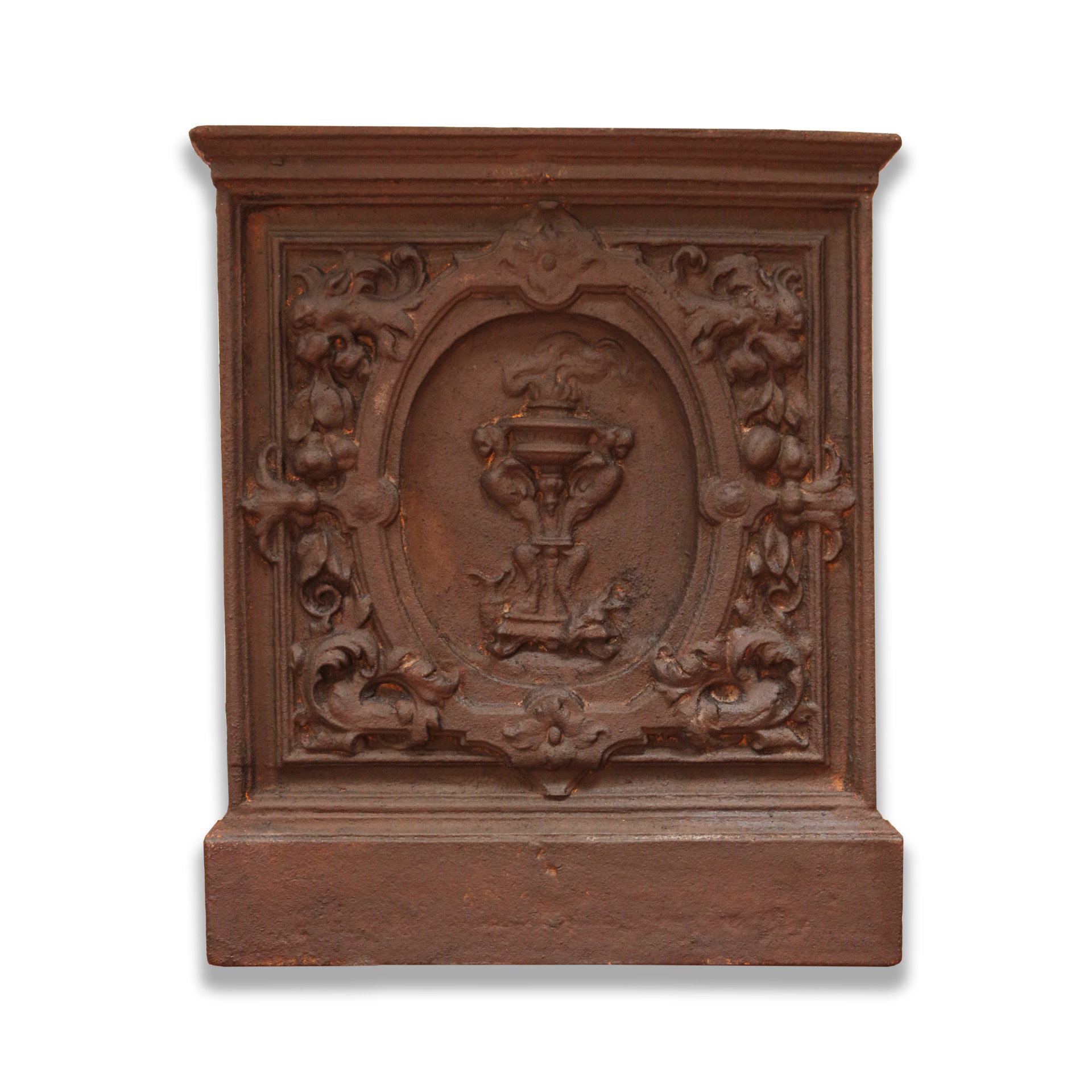 Antique cast iron plate. 1800s period.